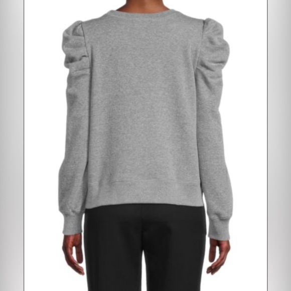 Rebecca Minkoff Gray Sweatshirt with Puff Sleeves - Picture 4 of 10